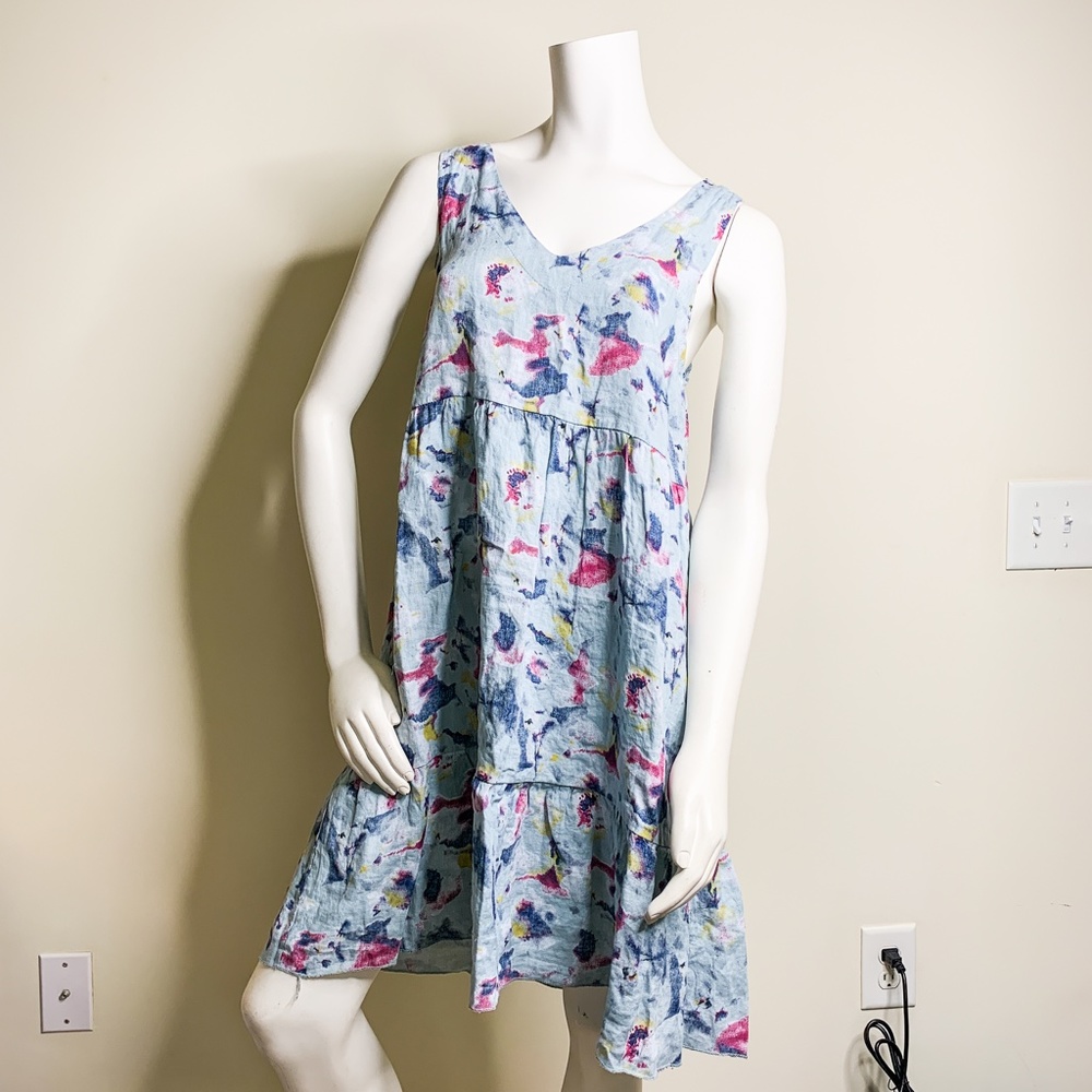 BELLAMBRA Linen Halter Dress Size S